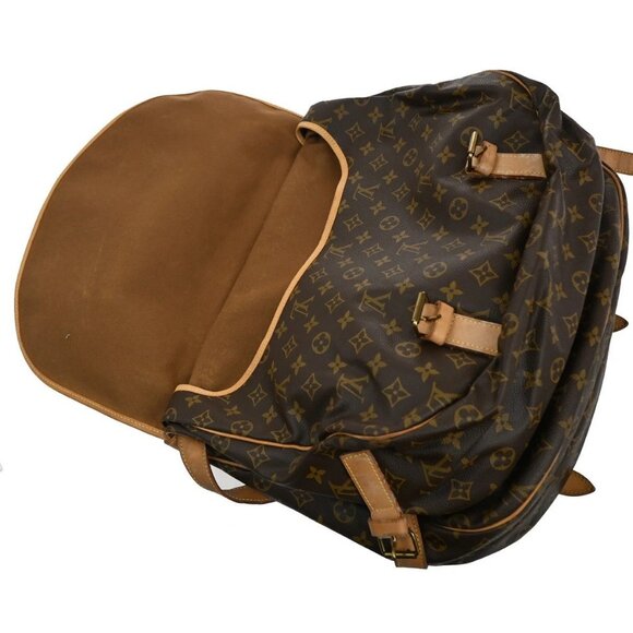 LOUIS VUITTON Logo Saumur 43 Shoulder Bag Monogram Leather Brown - Picture 6 of 16